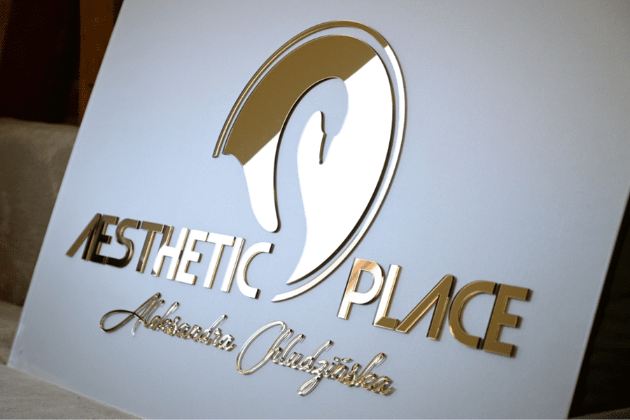 Litery z plexi złote lustro, logo lustrzane - producent Śląsk