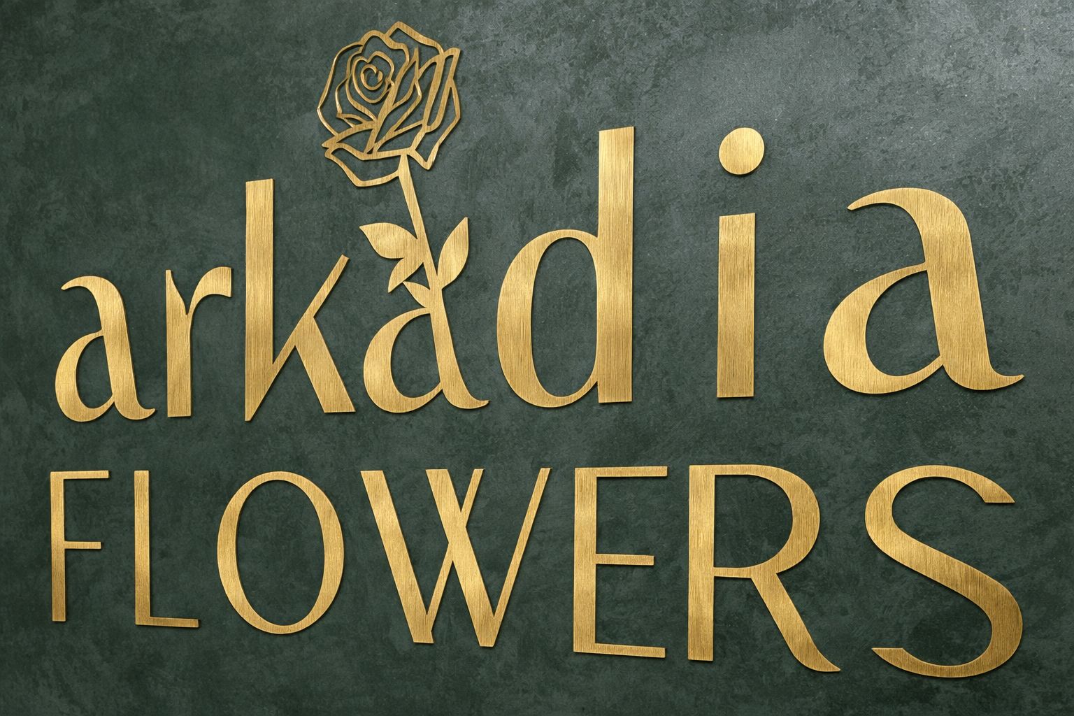 Litery złoto szczotkowane soft glam